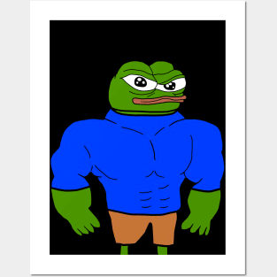 Swole Pepe Buff Apu Posters and Art